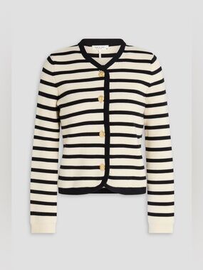 rag & bone dew striped cotton blend cardigan